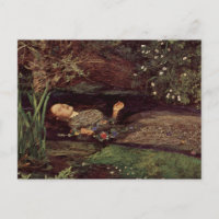 John Everett Millais Ophelia Postcard