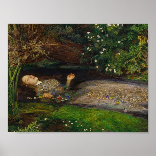 John Everett Millais - Ophelia Poster (Vorne)