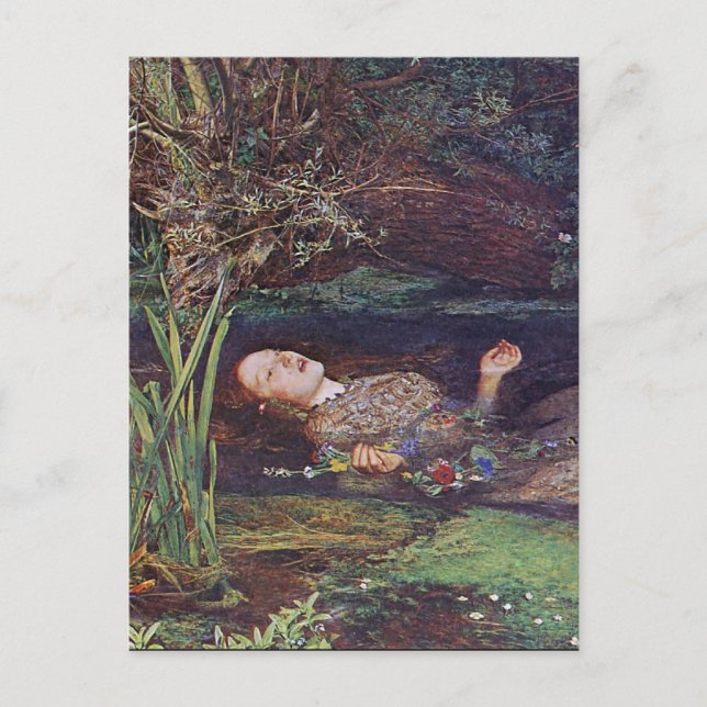 John Everett Millais Ophelia Postkarte (Vorderseite)