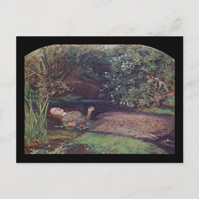 John Everett Millais Ophelia Postkarte (Vorderseite)