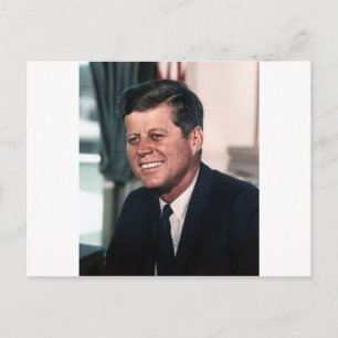 John F. Farbportrait Kennedy White House Postkarte