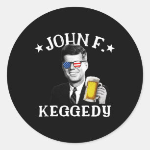 John F. Keggedy Betrunken Präsident Kennedy Jfk 4. Runder Aufkleber