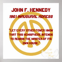John F. Kennedy 1961 Einführung einer Adresse - in