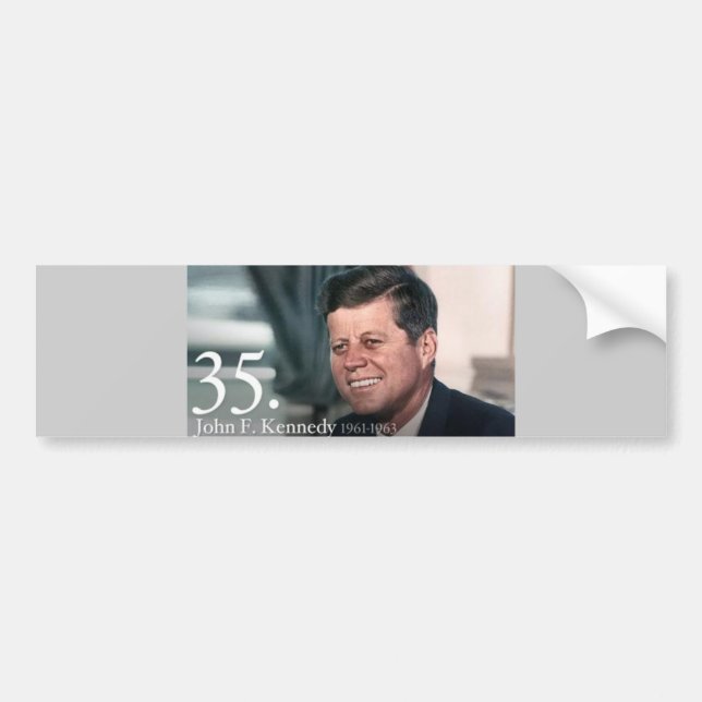 John F Kennedy Autoaufkleber (Vorne)