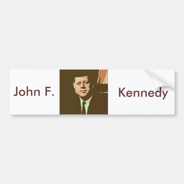 John F Kennedy Autoaufkleber (Vorne)