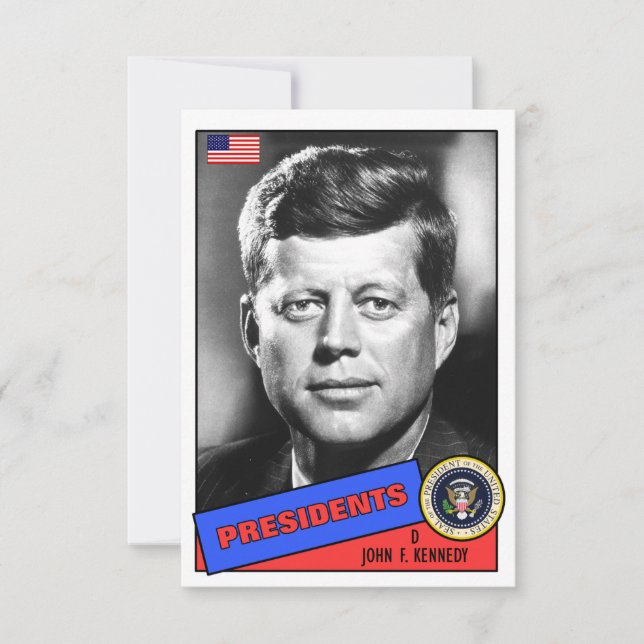 John F. Kennedy Baseball Card (Vorderseite)