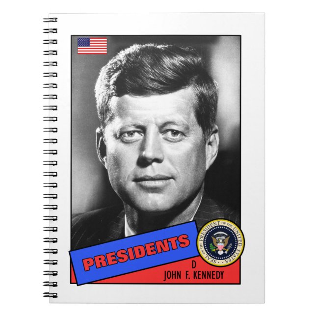 John F. Kennedy Baseball Card Notizblock (Vorderseite)