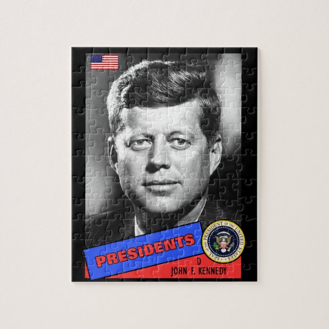 John F. Kennedy Baseball Card Puzzle (Vertikal)