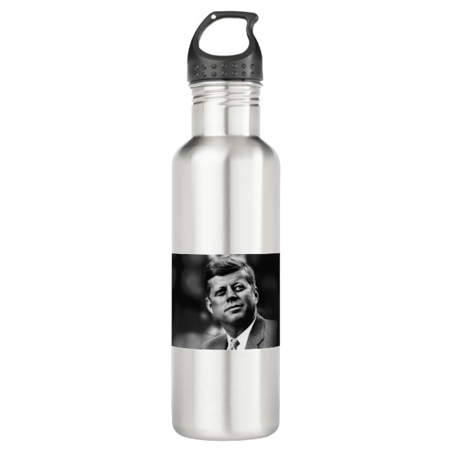 John F Kennedy Edelstahlflasche (Vorderseite)