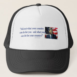 John F Kennedy - Frage nicht, was Ihr Land ist Truckerkappe