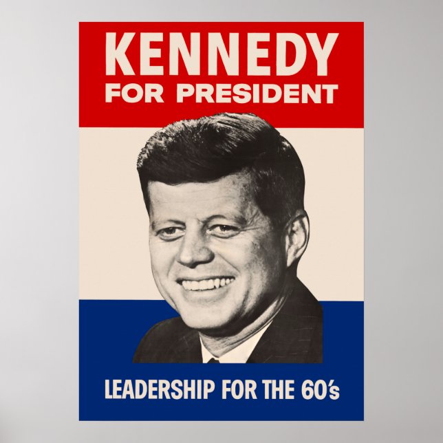 John F. Kennedy für Präsident JFK-Kampagne Poster (Vorne)