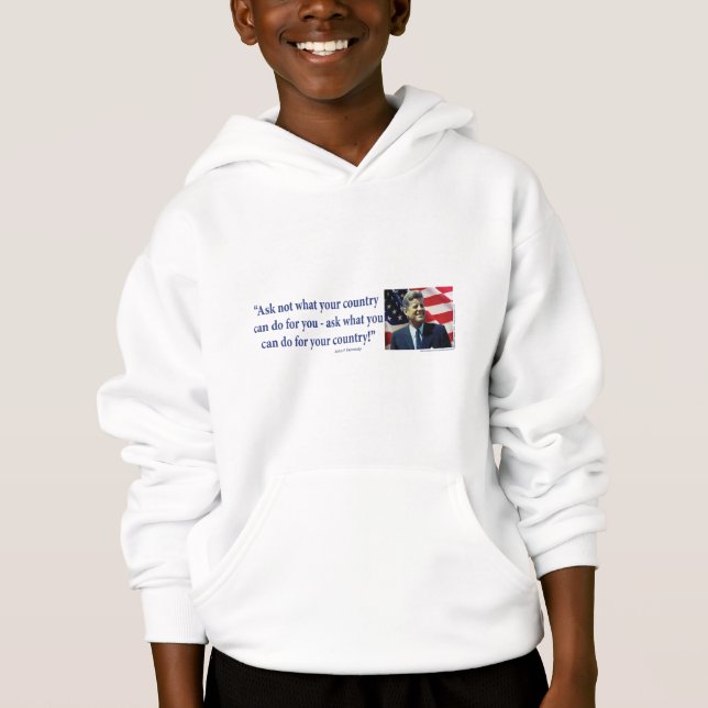 John F Kennedy Hoodie (Vorderseite)