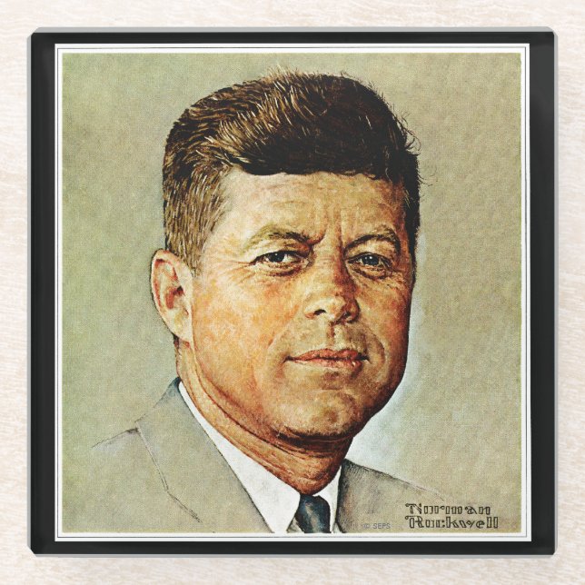 John F. Kennedy IN MEMORIAM 2 Glasuntersetzer (Vorderseite)
