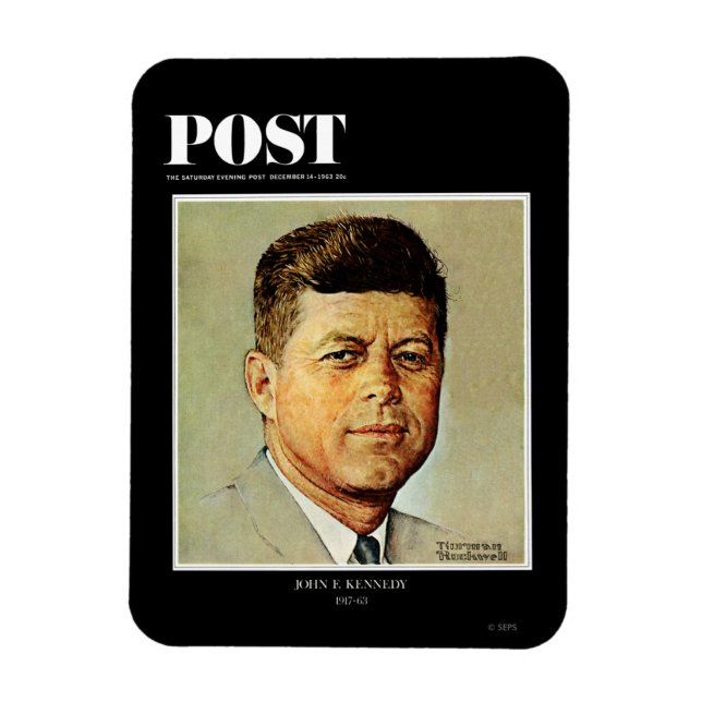 John F. Kennedy IN MEMORIAM Magnet (Vertikal)