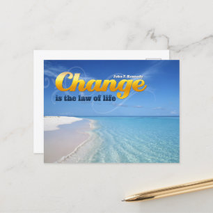 John F. Kennedy Inspiration Zitat "Change" Postkarte