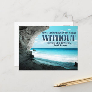 John F. Kennedy Inspiration Zitat "Zweck" Postkarte