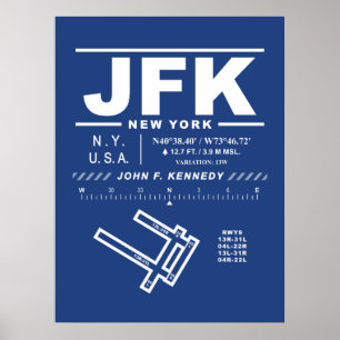 John F. Kennedy International Airport JFK Poster
