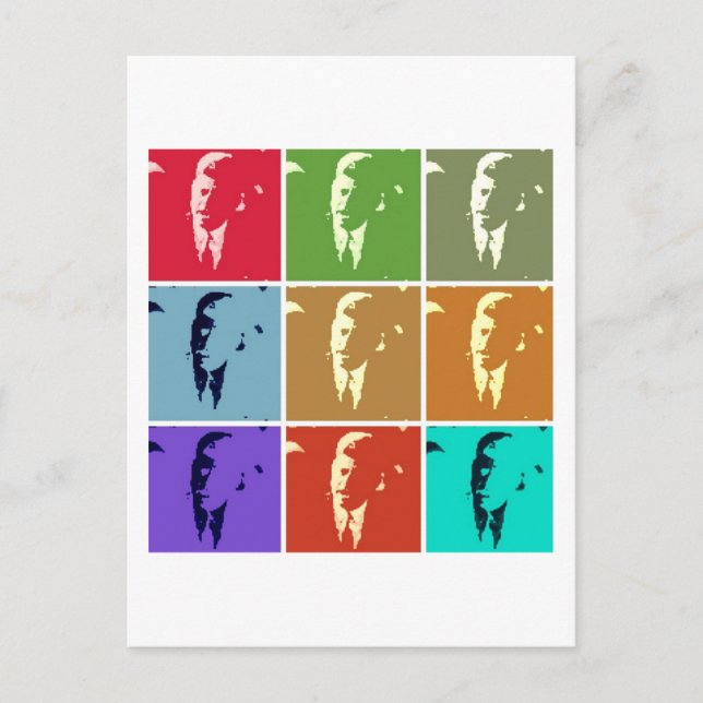 John F Kennedy/JFK Pop Art Postkarte (Vorderseite)