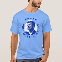 John F. Kennedy JFK President Blue T-Shirt