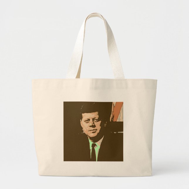 John F Kennedy Jumbo Stoffbeutel (Vorne)
