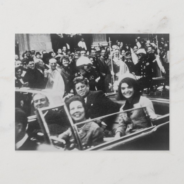 John F. Kennedy Motorcade Dallas Texas Nov 22 1963 Postkarte (Vorderseite)