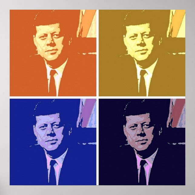 John F Kennedy Pop Art Poster (Vorne)