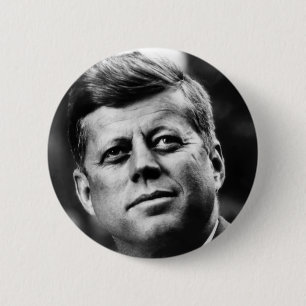 John F Kennedy Portrait Button