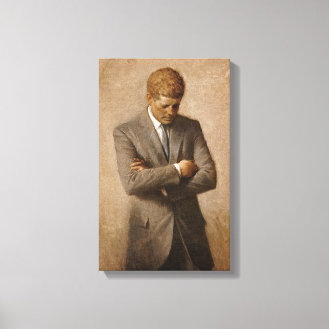 John F. Kennedy Portrait Leinwanddruck (Vorderseite)