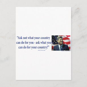 John F Kennedy Postkarte