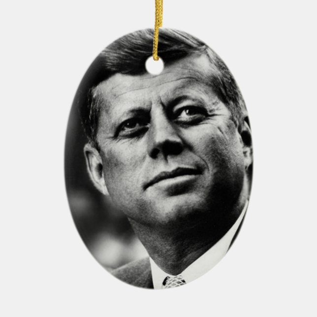 John F Kennedy Präsident Keramik Ornament (Vorne)
