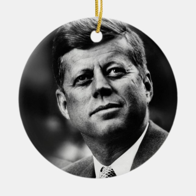 John F Kennedy Präsident Keramik Ornament (Vorne)