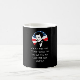 John F Kennedy Quote JFK Einweihung 2021 Geschenk Kaffeetasse
