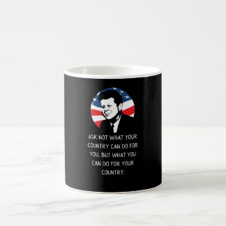 John F Kennedy Quote JFK Einweihung 2021 Geschenk Kaffeetasse