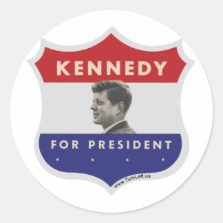 JOHN F KENNEDY RUNDER AUFKLEBER
