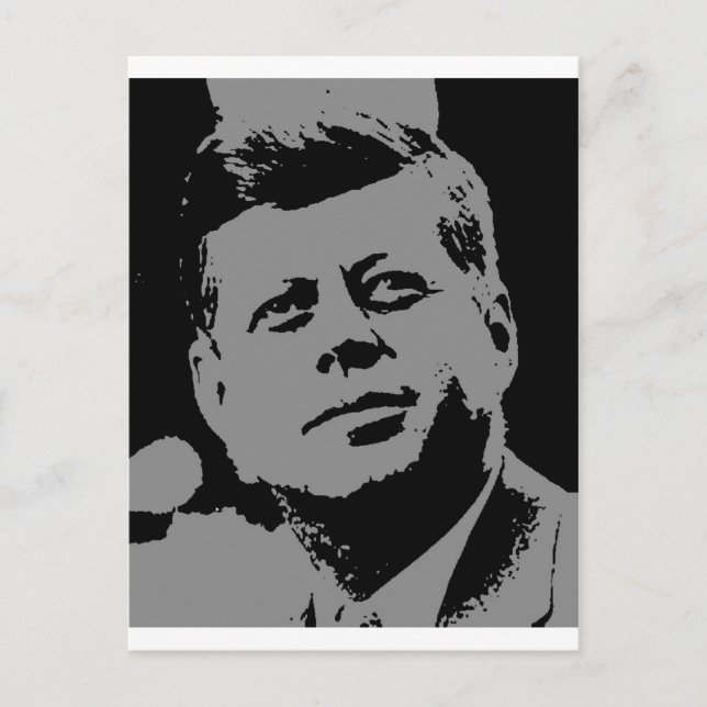 John F. Kennedy Silhouette Postkarte (Vorderseite)