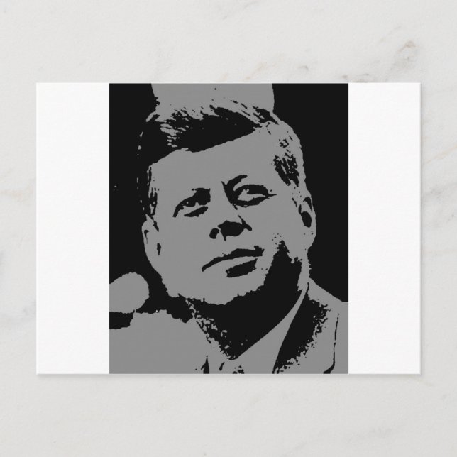 John F. Kennedy Silhouette Postkarte (Vorderseite)