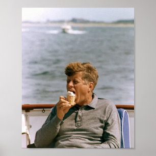 John F Kennedy Srauking Poster