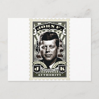John F. Kennedy Vintag Briefmarke Art Postkarte