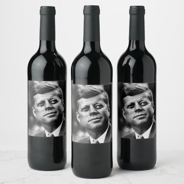 John F Kennedy Weinetikett (Flaschen)