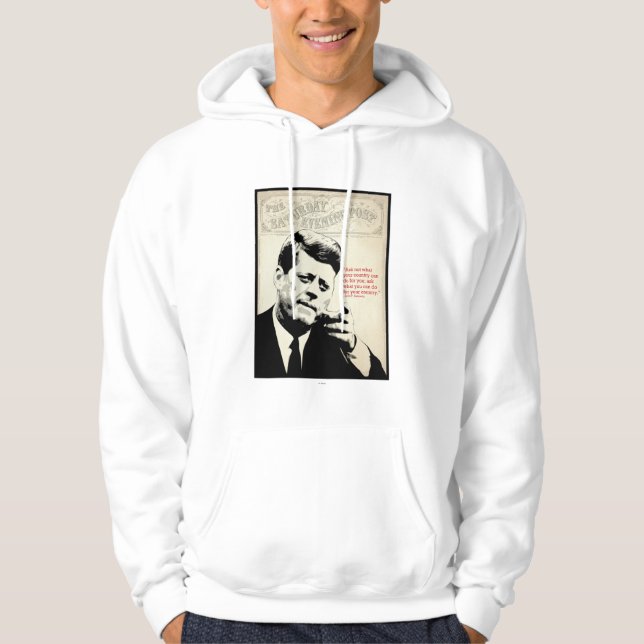 John F. Kennedy-Zitat Hoodie (Vorderseite)