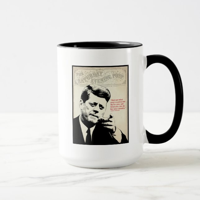 John F. Kennedy-Zitat Tasse (Rechts)
