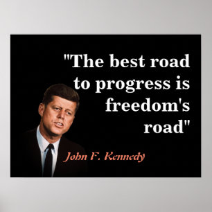 John F. Kennedy zitiert zur Freiheit Poster