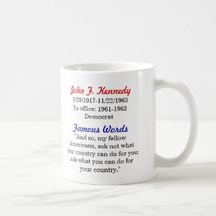 John- F. Kennedyzitat-Tasse Kaffeetasse