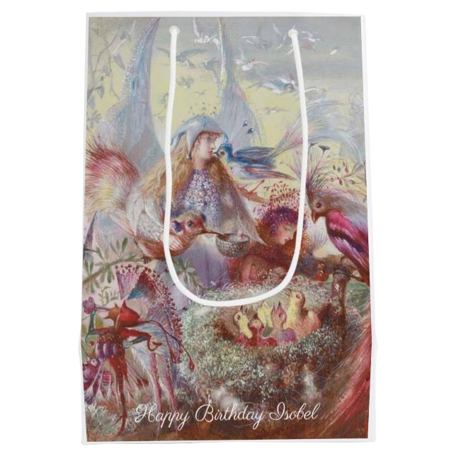 John Fitzgerald Fantasy Fine Art Fairy Mittlere Geschenktüte (Rückseite)