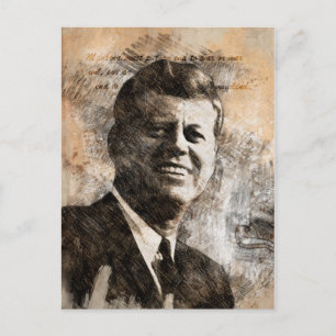John Fitzgerald Kennedy Postkarte