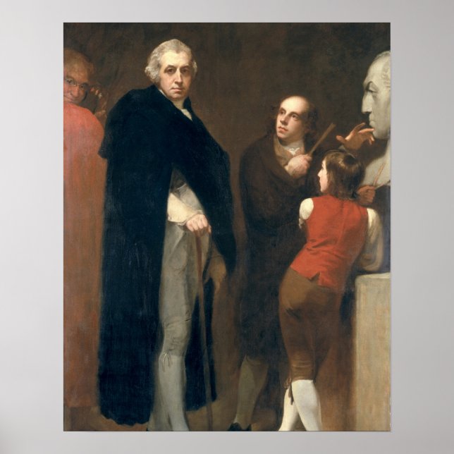 John Flaxman (1755-1826) modelliert seine Büste vo Poster (Vorne)