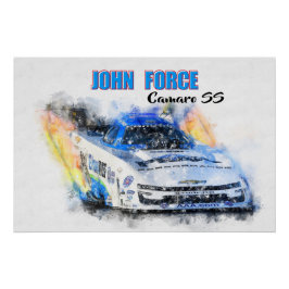 John Force Camaro SS Poster