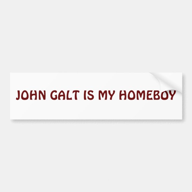 JOHN GALT IST MEIN HOMEBOY AUTOAUFKLEBER (Vorne)