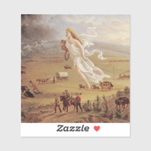 John Gast - Amerikanischer Fortschritt Aufkleber