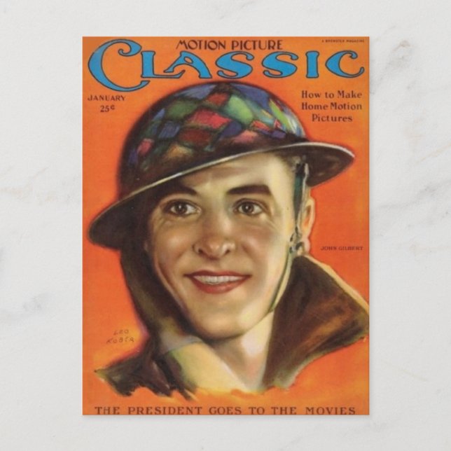 John Gilbert 1926 Vintage-Porträt Postkarte (Vorderseite)